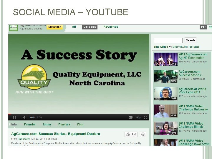 SOCIAL MEDIA – YOUTUBE 