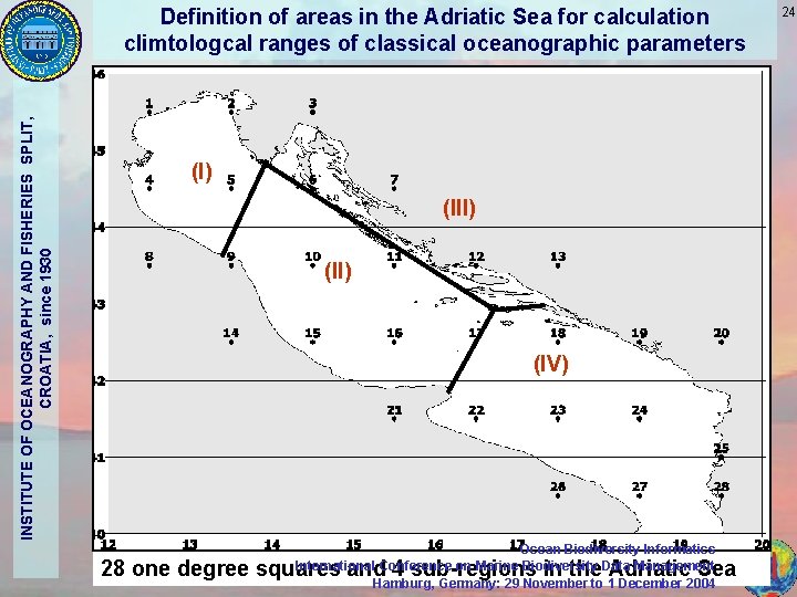 INSTITUTE OF OCEANOGRAPHY AND FISHERIES SPLIT, CROATIA, since 1930 Definition of areas in the