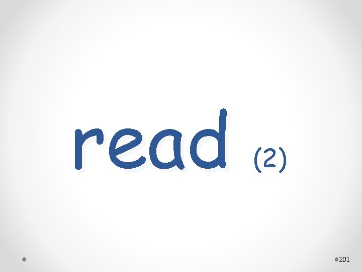 read (2) 201 
