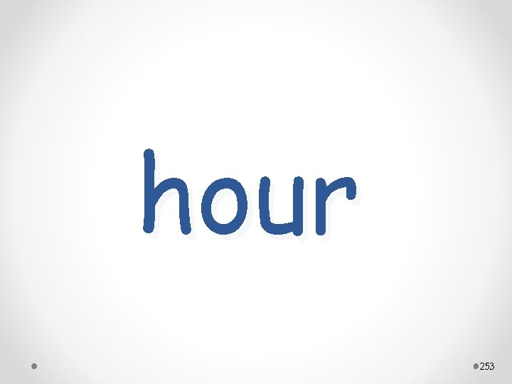 hour 253 