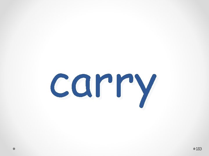 carry 183 