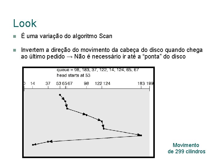 Look É uma variação do algoritmo Scan Invertem a direção do movimento da cabeça