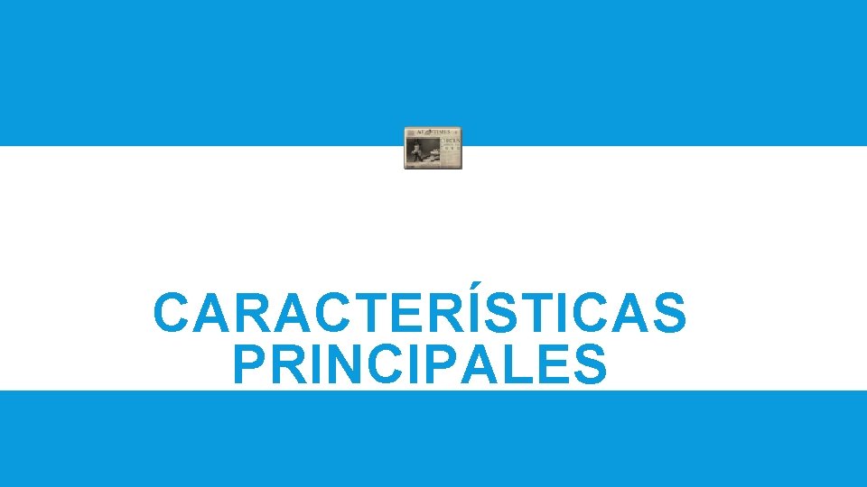 CARACTERÍSTICAS PRINCIPALES 