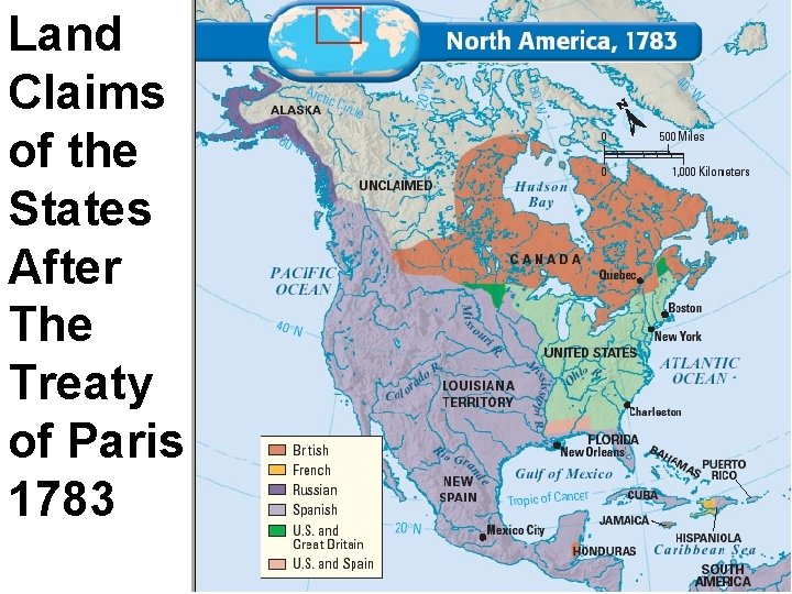 Land Claims of the States After The Treaty of Paris 1783 Land Claims of the States After The Treaty of Paris 1783