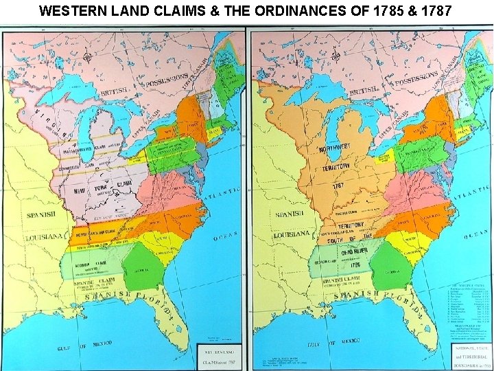  WESTERN LAND CLAIMS & THE ORDINANCES OF 1785 & 1787 