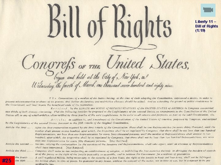 Liberty 11 – Bill of Rights (1: 19) #25 Liberty 11 – Bill of Rights (1: 19) #25
