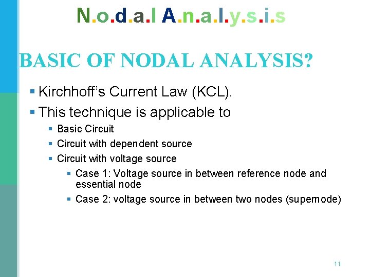 N. o. d. a. l A. n. a. l. y. s. i. s BASIC N. o. d. a. l A. n. a. l. y. s. i. s BASIC