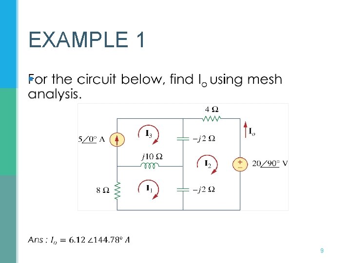 EXAMPLE 1 § 9 EXAMPLE 1 § 9