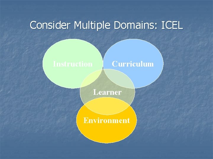 Consider Multiple Domains: ICEL Instruction Curriculum Learner Environment 