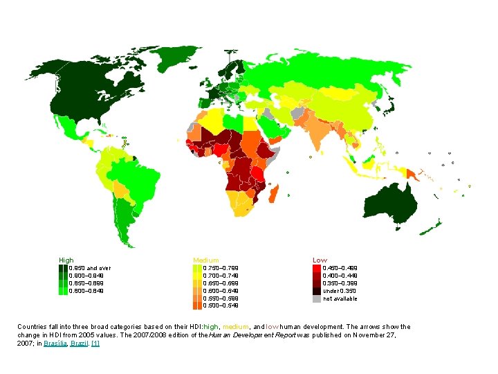 High Medium Low ██ 0. 950 and over ██ 0. 900– 0. 949 ██