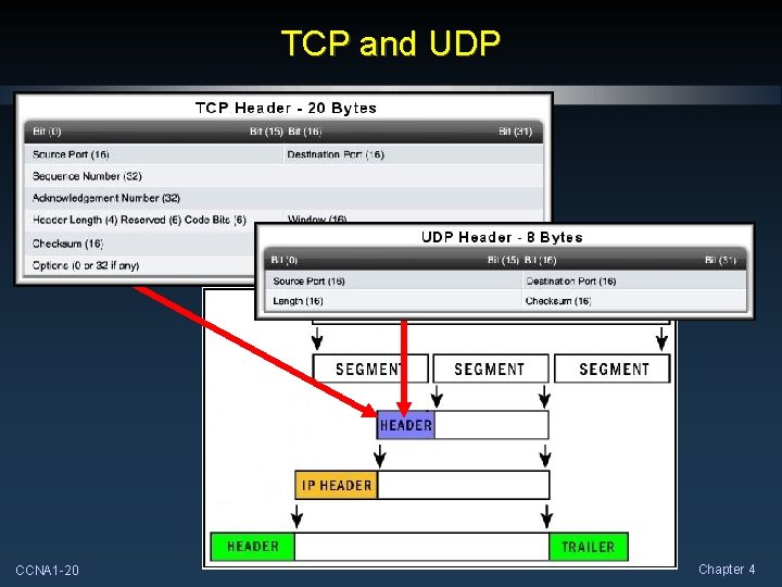 TCP and UDP CCNA 1 -20 Chapter 4 