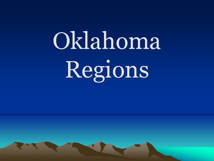 Oklahoma Regions 