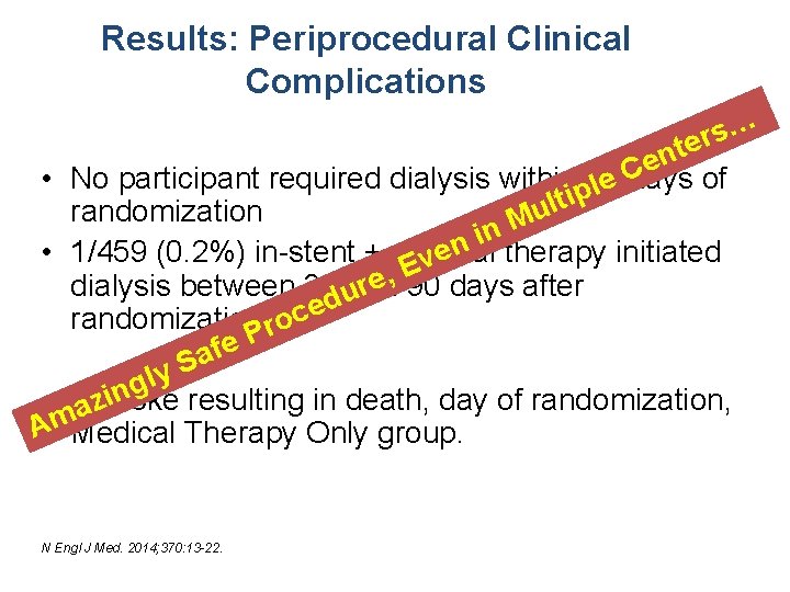 Results: Periprocedural Clinical Complications … s r e t n e C • No