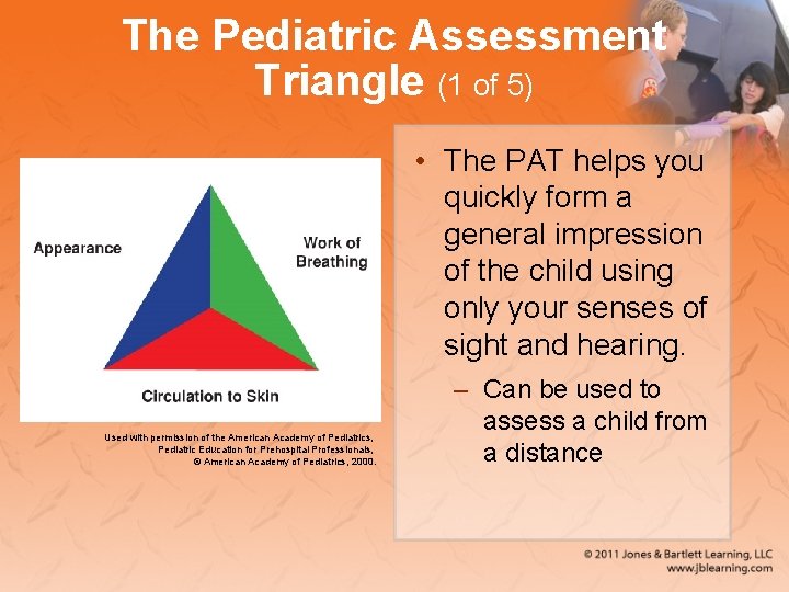 The Pediatric Assessment Triangle (1 of 5) • The PAT helps you quickly form