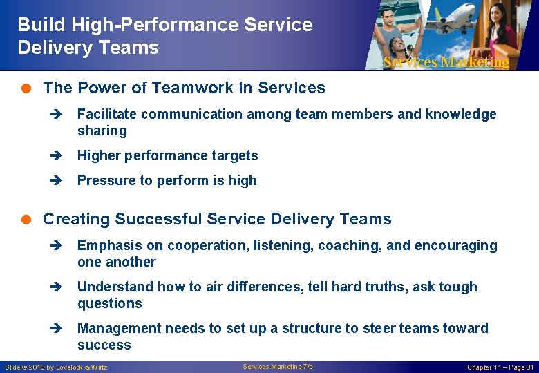 Build High-Performance Service Delivery Teams Services Marketing = The Power of Teamwork in Services