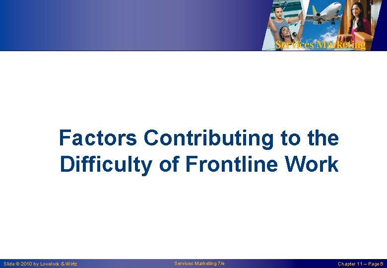 Services Marketing Factors Contributing to the Difficulty of Frontline Work Slide © 2010 by