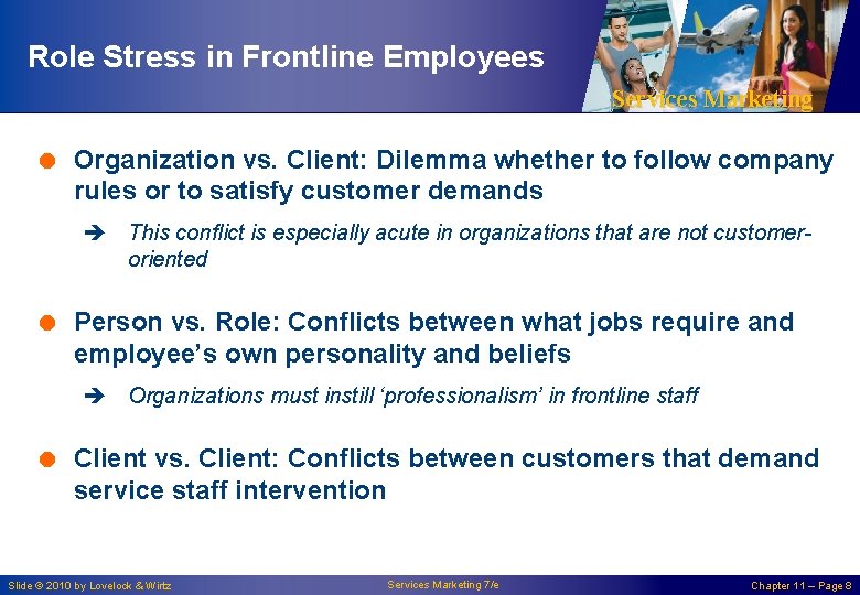 Role Stress in Frontline Employees Services Marketing = Organization vs. Client: Dilemma whether to