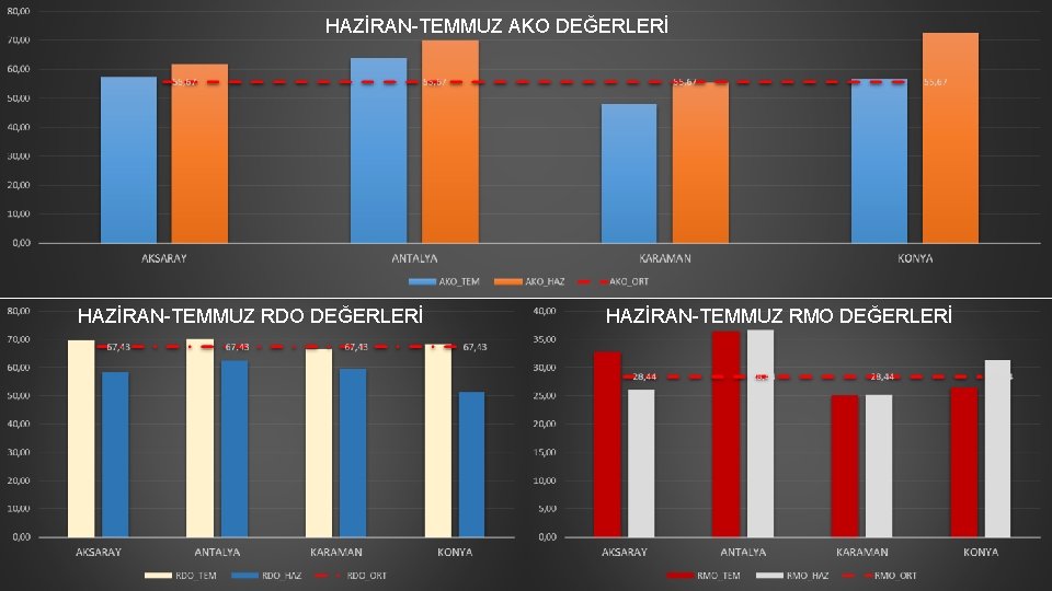 HAZİRAN-TEMMUZ AKO DEĞERLERİ HAZİRAN-TEMMUZ RDO DEĞERLERİ HAZİRAN-TEMMUZ RMO DEĞERLERİ 