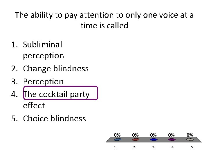 The ability to pay attention to only one voice at a time is called