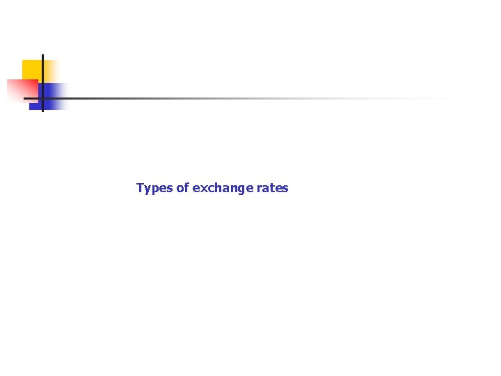 Types of exchange rates 