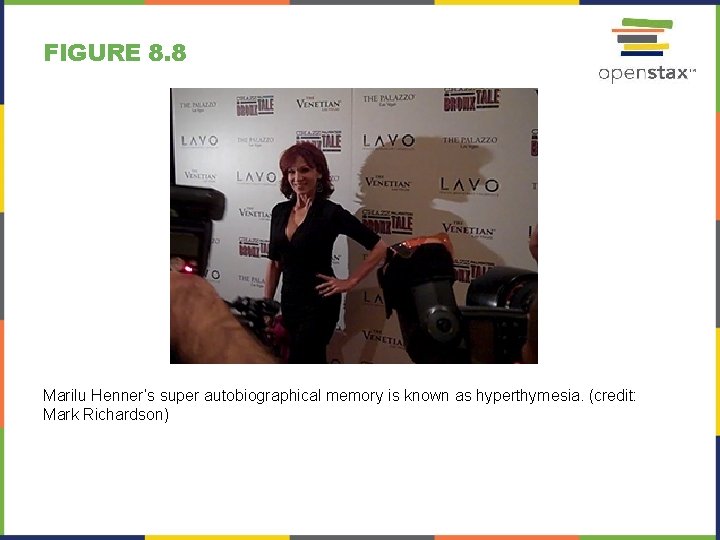 FIGURE 8. 8 Marilu Henner’s super autobiographical memory is known as hyperthymesia. (credit: Mark