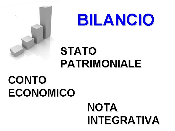 BILANCIO STATO PATRIMONIALE CONTO ECONOMICO NOTA INTEGRATIVA 