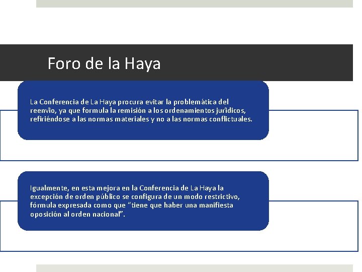 Foro de la Haya La Conferencia de La Haya procura evitar la problema tica