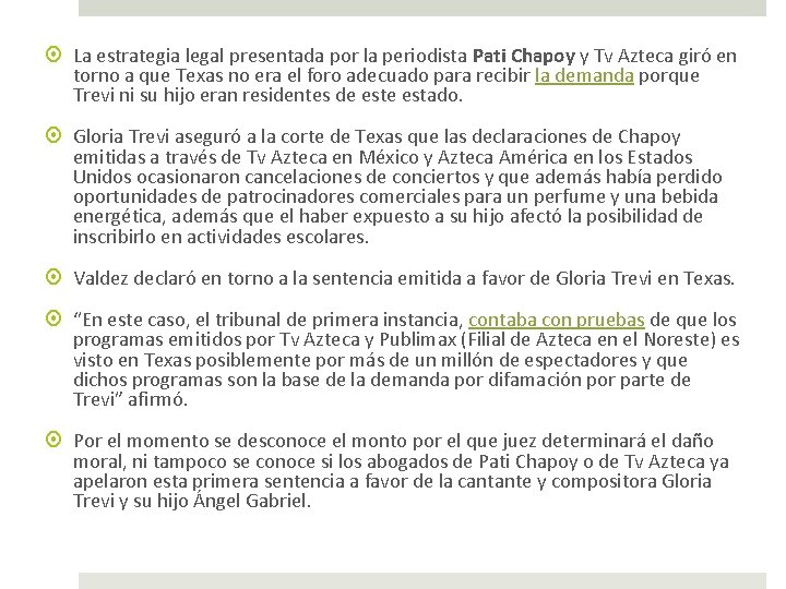  La estrategia legal presentada por la periodista Pati Chapoy y Tv Azteca giró