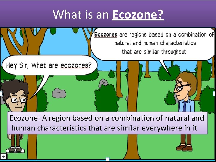 What is an Ecozone? Ecozone: A region based on a combination of natural and