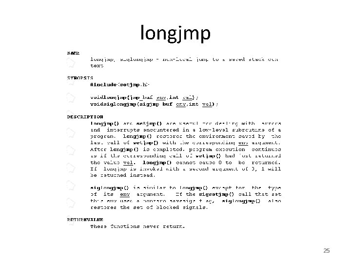 longjmp 25 