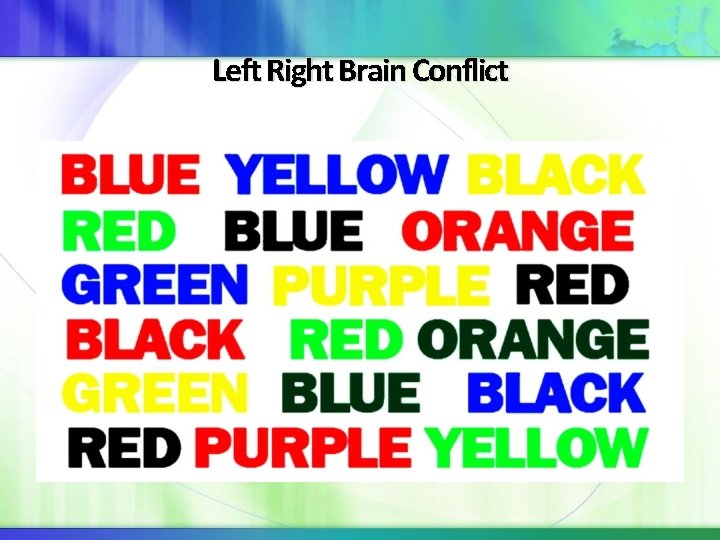 Left Right Brain Conflict 