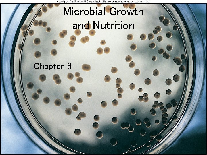 Microbial Growth and Nutrition Chapter 6 