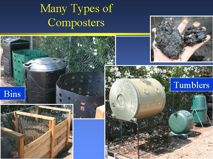 Many Types of Composters Bins Tumblers 