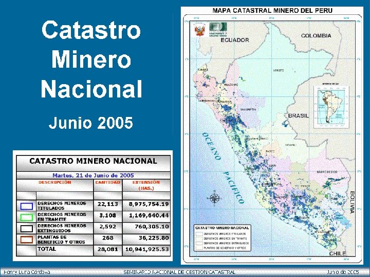 “Catastro Minero Nacional” 