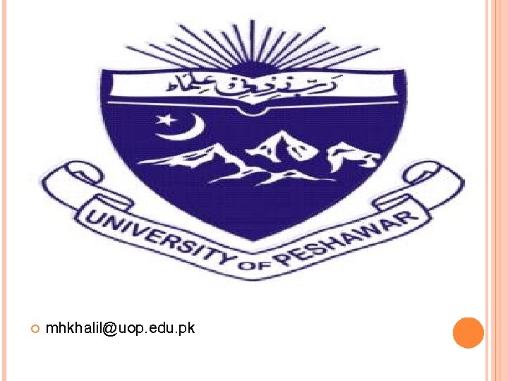  mhkhalil@uop. edu. pk 