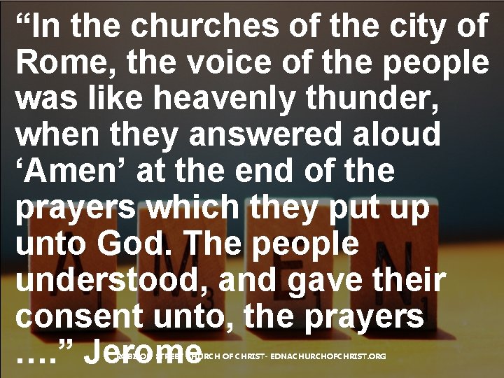 “In the churches of the city of Rome, the voice of the people was