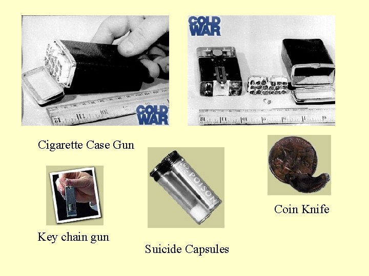 Cigarette Case Gun Coin Knife Key chain gun Suicide Capsules 