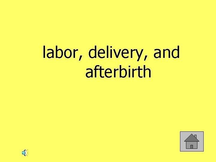 labor, delivery, and afterbirth 