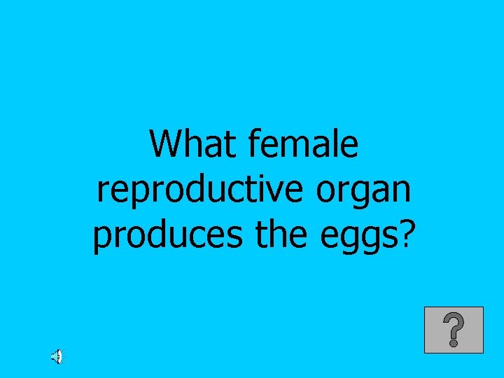 What female reproductive organ produces the eggs? 