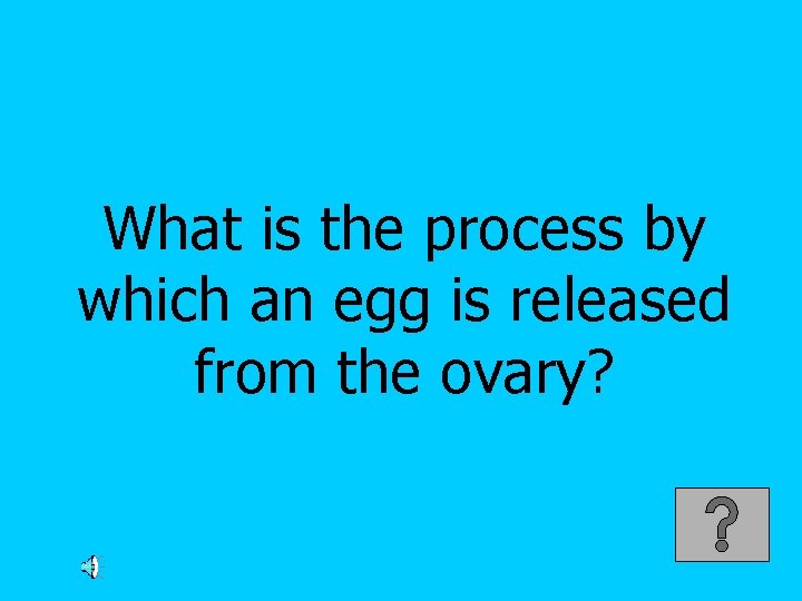 What is the process by which an egg is released from the ovary? 
