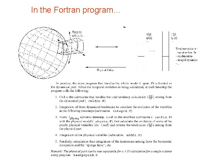 In the Fortran program… 