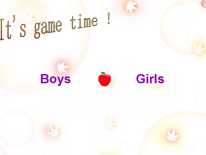 Boys Girls Boys Girls