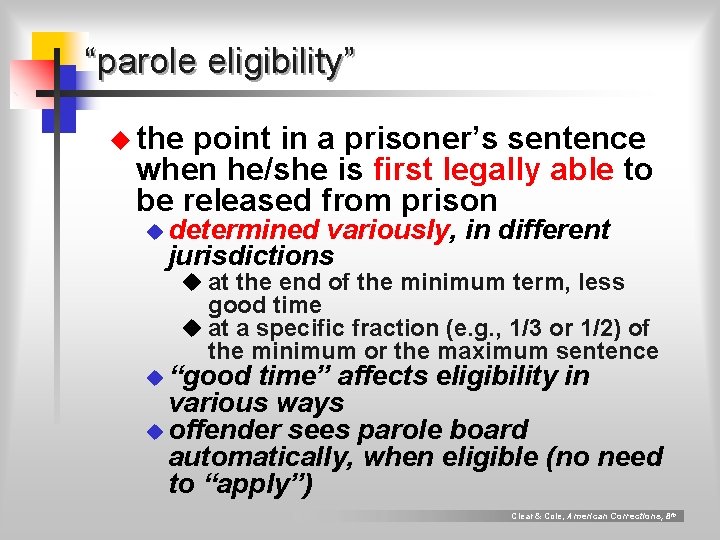 Chapter 15 Release from Incarceration Clear Cole American