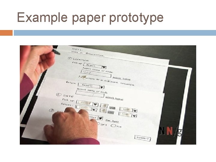 Example paper prototype 