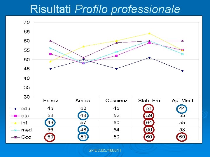 Risultati Profilo professionale SME 2002/4886/IT 