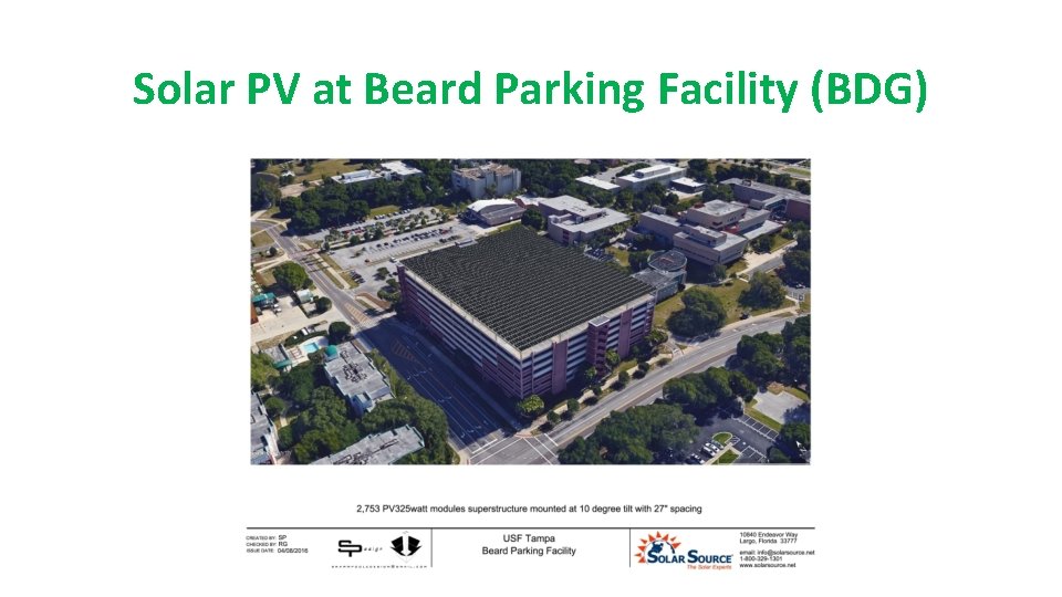Solar PV at Beard Parking Facility (BDG) 