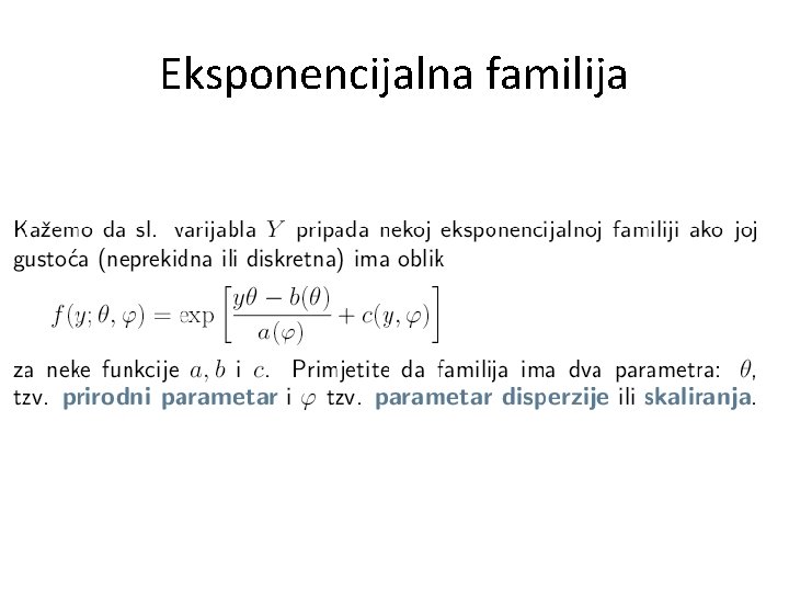 Eksponencijalna familija 