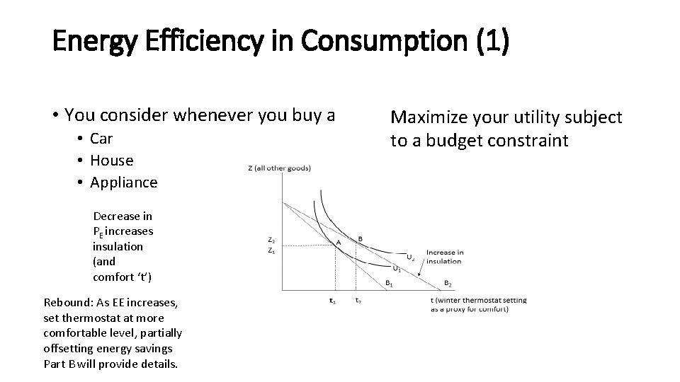 Energy Efficiency in Consumption (1) • You consider whenever you buy a • Car