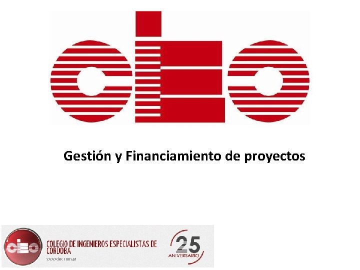 Gestión y Financiamiento de proyectos 