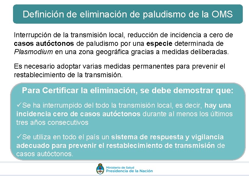 Definición de de eliminación dede paludismo dede lala. OMS Definición eliminación paludismo OMS Interrupción Definición de de eliminación dede paludismo dede lala. OMS Definición eliminación paludismo OMS Interrupción